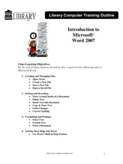 Introduction to Microsoft Word 2007