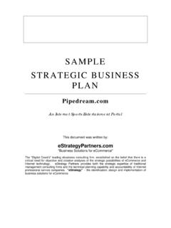SAMPLE STRATEGIC BUSINESS PLAN