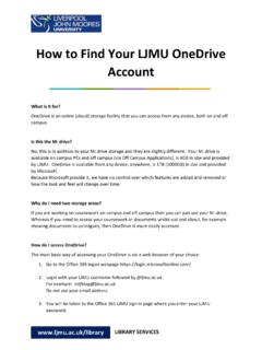 How to Find Your LJMU OneDrive Account