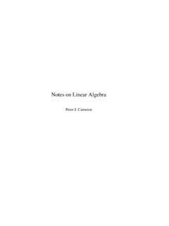 Notes on Linear Algebra - Queen Mary University of London