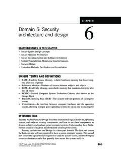Chapter 6 - Domain 5: Security architecture and design