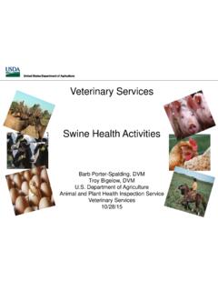 Veterinary Services Swine Health Activities - USAHA