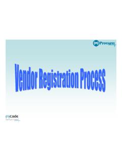 Vendor Registration Process