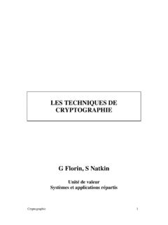 LES TECHNIQUES DE CRYPTOGRAPHIE - Apprendre en ligne