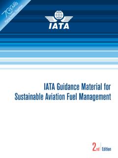 IATA Guidance Material For Sustainable Aviation Fuel ...