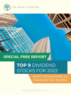 TOP 9 DIVIDEND STOCKS FOR 2022 - thesmartinvestor.com.sg