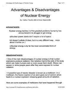 Advantages Disadvantages of Nuclear Energy