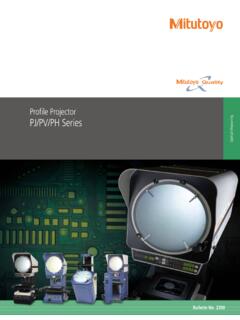 Profile Projector PJ/PV/PH Series