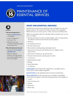 WHAT ARE ESSENTIAL SERVICES?