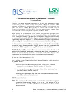 Consensus Document on the Management of Cellulitis in ...