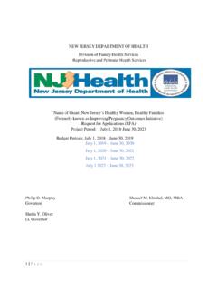 NEW JERSEY DEPARTMENT OF HEALTH - healthapps.state.nj.us
