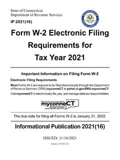 IP 2021(16) Form W-2 Electronic Filing Requirements for ...
