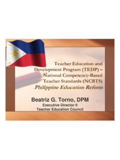 Teacher Education and Development Program (TEDP ...
