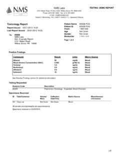 Toxicology Report - NMS Labs