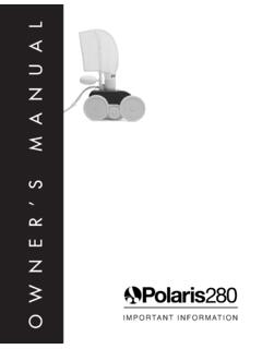 Polaris 280 Owner's Manual - RoyalSwimmingPools