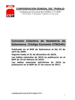Convenio Colectivo de Hosteler&#237;a de Salamanca. …