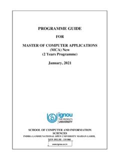 FOR MASTER OF COMPUTER APPLICATIONS (MCA) New (2 …