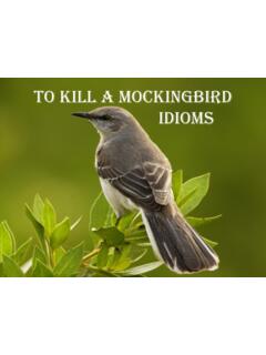 To Kill A Mockingbird Idioms - Caroline County Public Schools