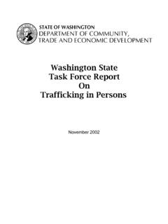 Washington State Task Force Report On Trafficking in Persons
