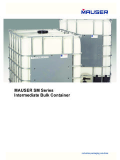 MAUSER SM Series Intermediate Bulk Container