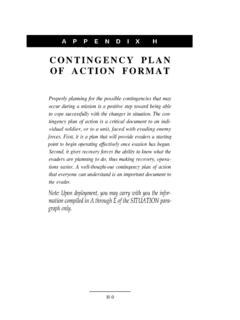 CONTINGENCY PLAN OF ACTION FORMAT - …