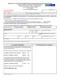 Application for Master Plumber/ Plumbing Contractor ...