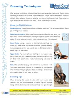 Dressing Techniques - Spinal Cord Essentials