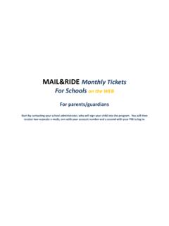 MAIL&amp;RIDE Monthly Tickets For Schools on the WEB For ...