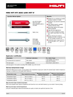 Hilti HIT-HY 200 with HIT-V