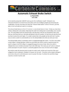 Automatic Exhaust Brake Switch - CarboniteCummins