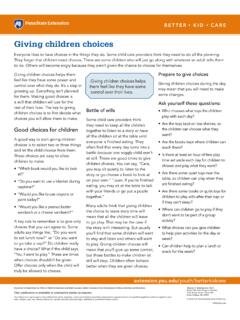Giving children choices - Pennsylvania State University