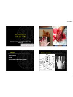 The Hand Exam: Tips and Tricks - UCSF CME