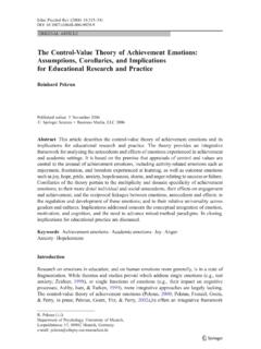 The Control-Value Theory of Achievement Emotions: …