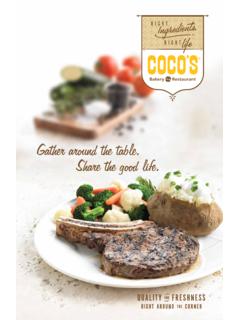 Gather around the table. Share the good life. - Coco's Bakery