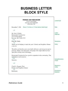 BUSINESS LETTER BLOCK STYLE - Cengage