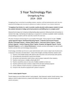 5 Year Technology Plan - Orangeburg Preparatory Schools