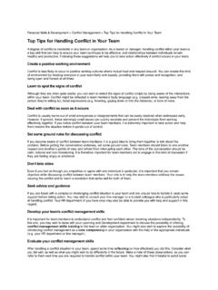 Top Tips for Handling Conflict in Your Team