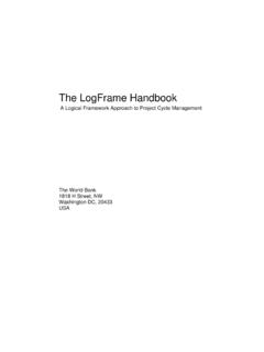 The World Bank Logframe Handbook, A Logical Framework …