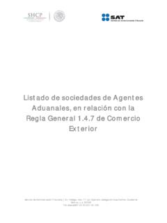 Listado de sociedades de Agentes Aduanales, en relaci&#243;n ...