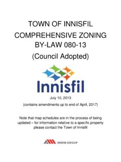 TOWN OF INNISFIL COMPREHENSIVE ZONING BY …