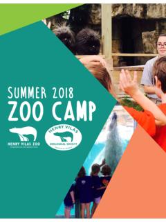 Summer 2018 Zoo Camp - vilaszoo.org