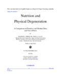 Nutrition and Physical Degeneration - W8MD