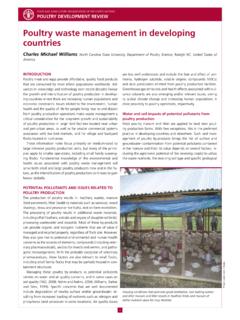 Poultry waste management in developing countries