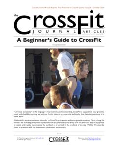 A Beginner’s Guide to CrossFit