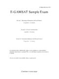 &#169; Adaptive Education 2010 E-GAMSAT Sample Exam