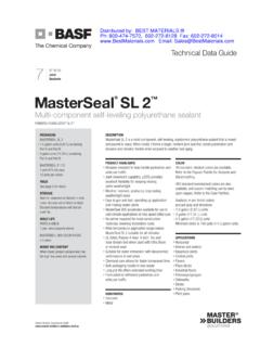 MasterSeal SL 2 - Best Materials