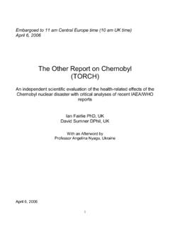 The Other Report on Chernobyl (TORCH)