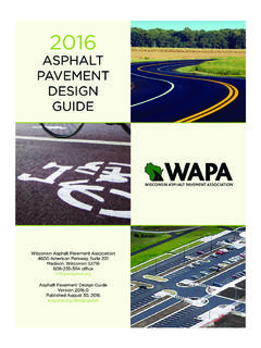 2016 Asphalt Pavement Design Guide - WAPA