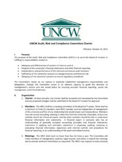 UNCW Audit, Risk and Compliance Committee Charter