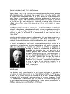 Historia: introducci&#243;n a la teor&#237;a de conjuntos - UNAM